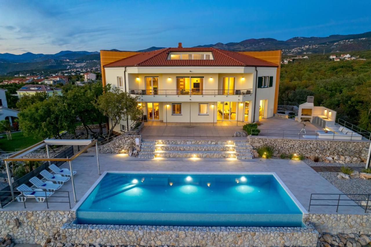 Luxury Villa Ostro With Pool & Krk Bridge View Kraljevica Exterior photo