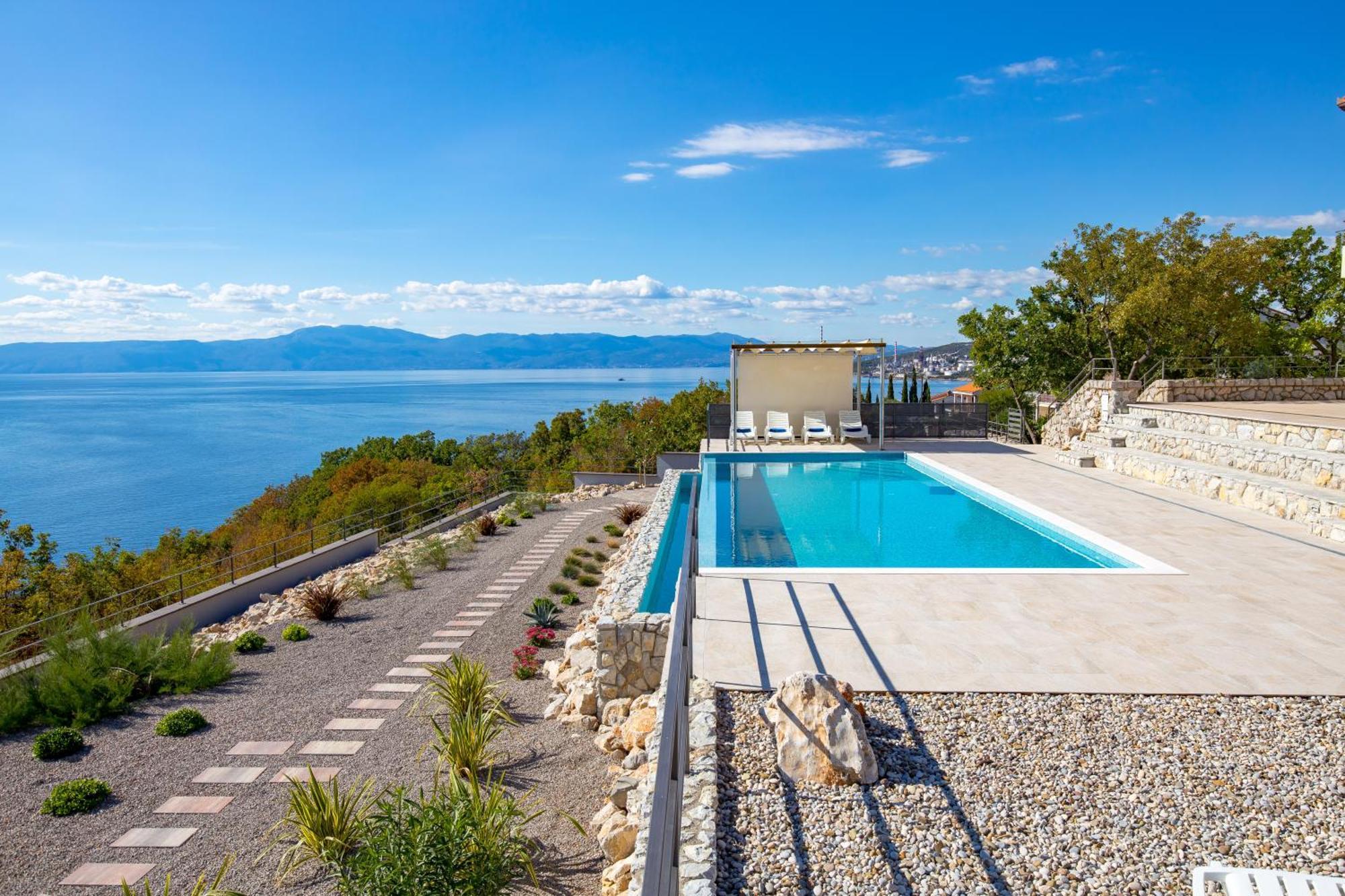 Luxury Villa Ostro With Pool & Krk Bridge View Kraljevica Exterior photo