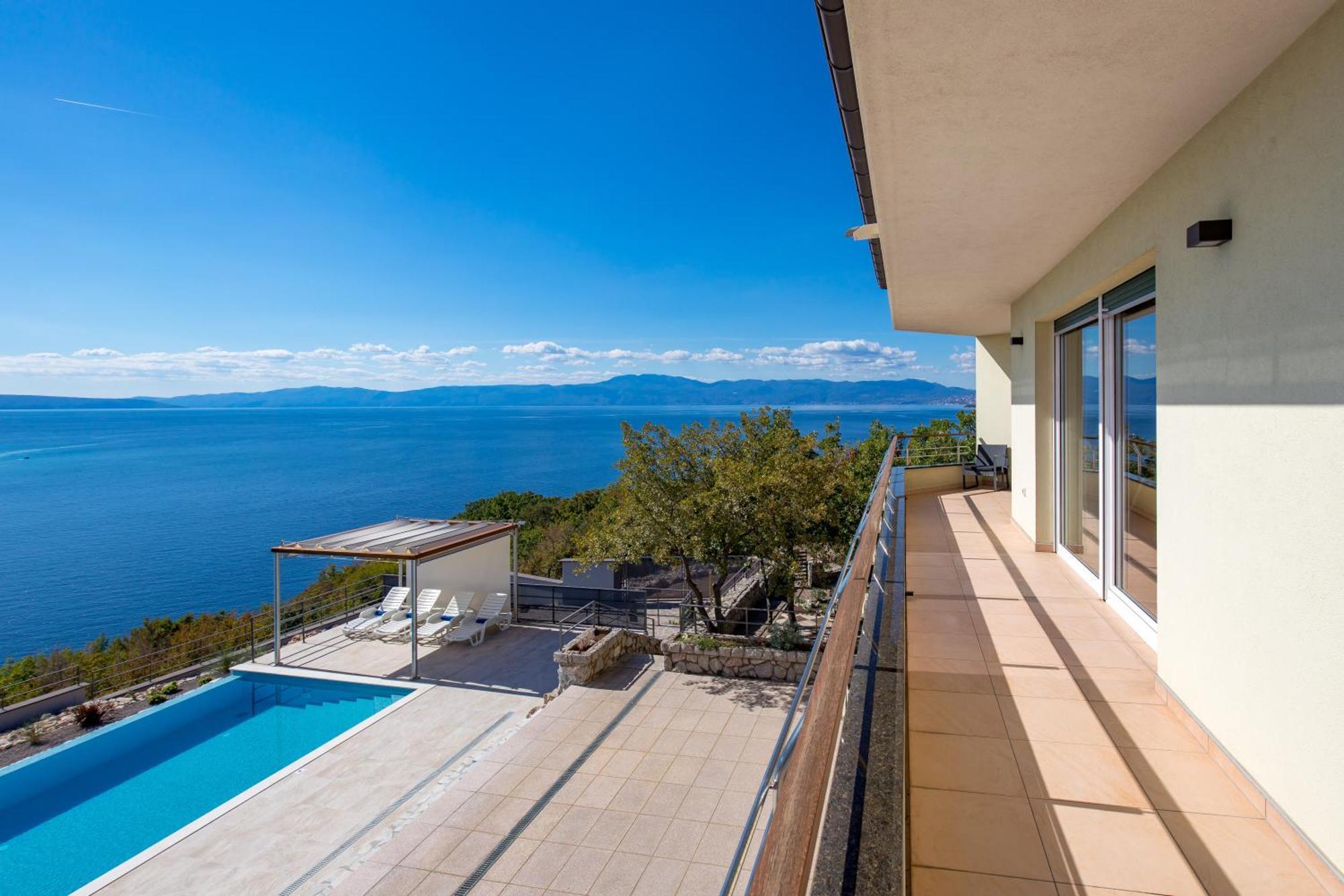 Luxury Villa Ostro With Pool & Krk Bridge View Kraljevica Exterior photo