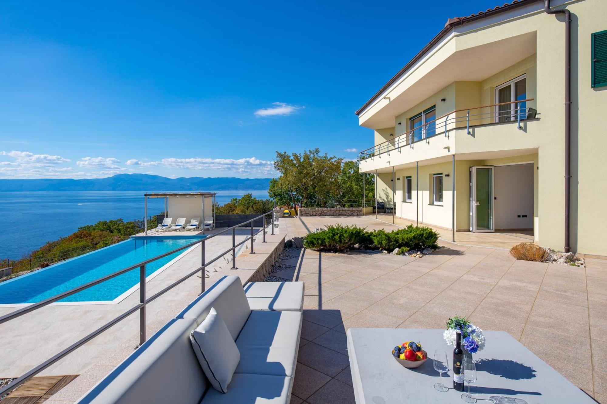 Luxury Villa Ostro With Pool & Krk Bridge View Kraljevica Exterior photo