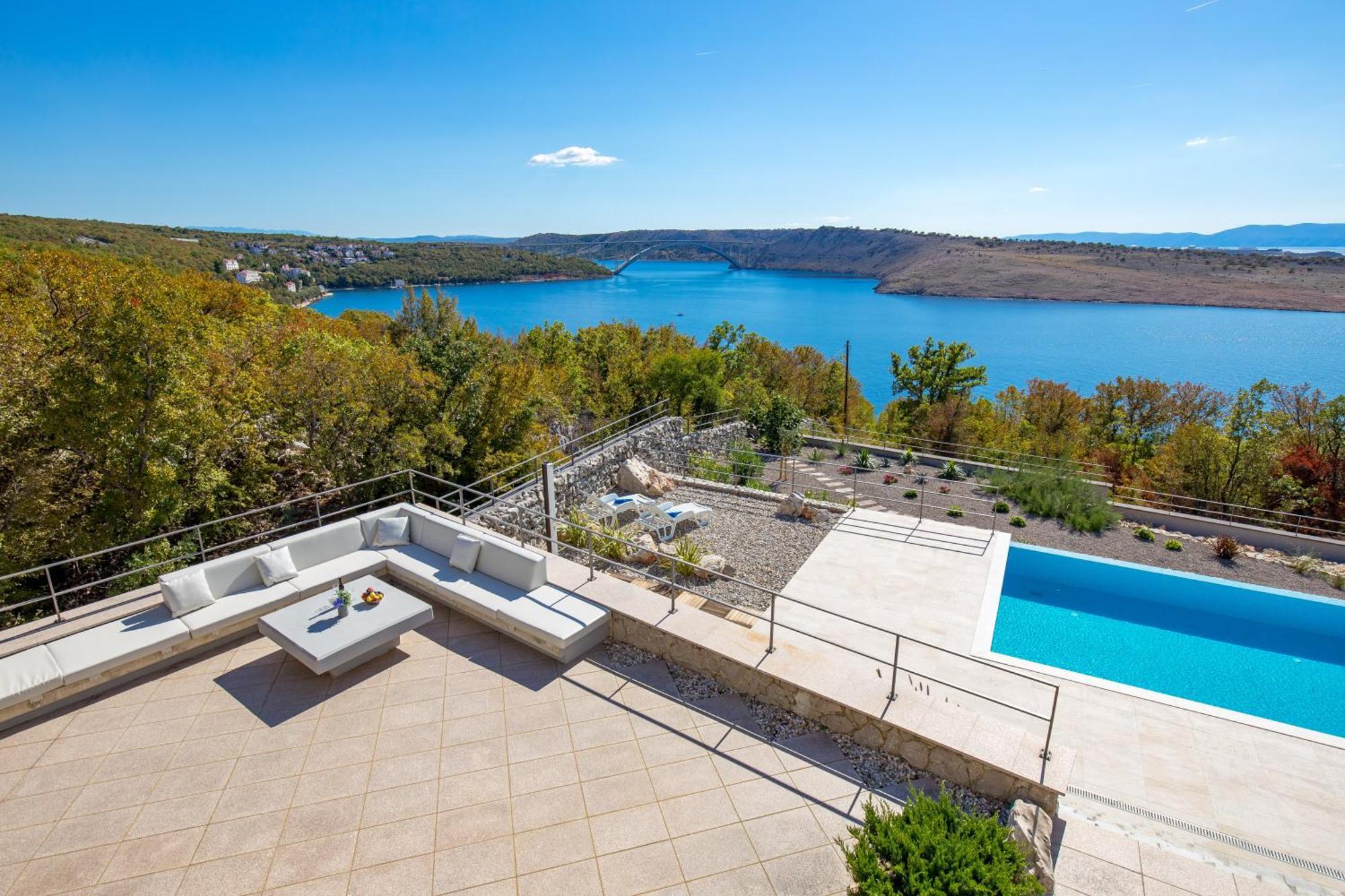 Luxury Villa Ostro With Pool & Krk Bridge View Kraljevica Exterior photo