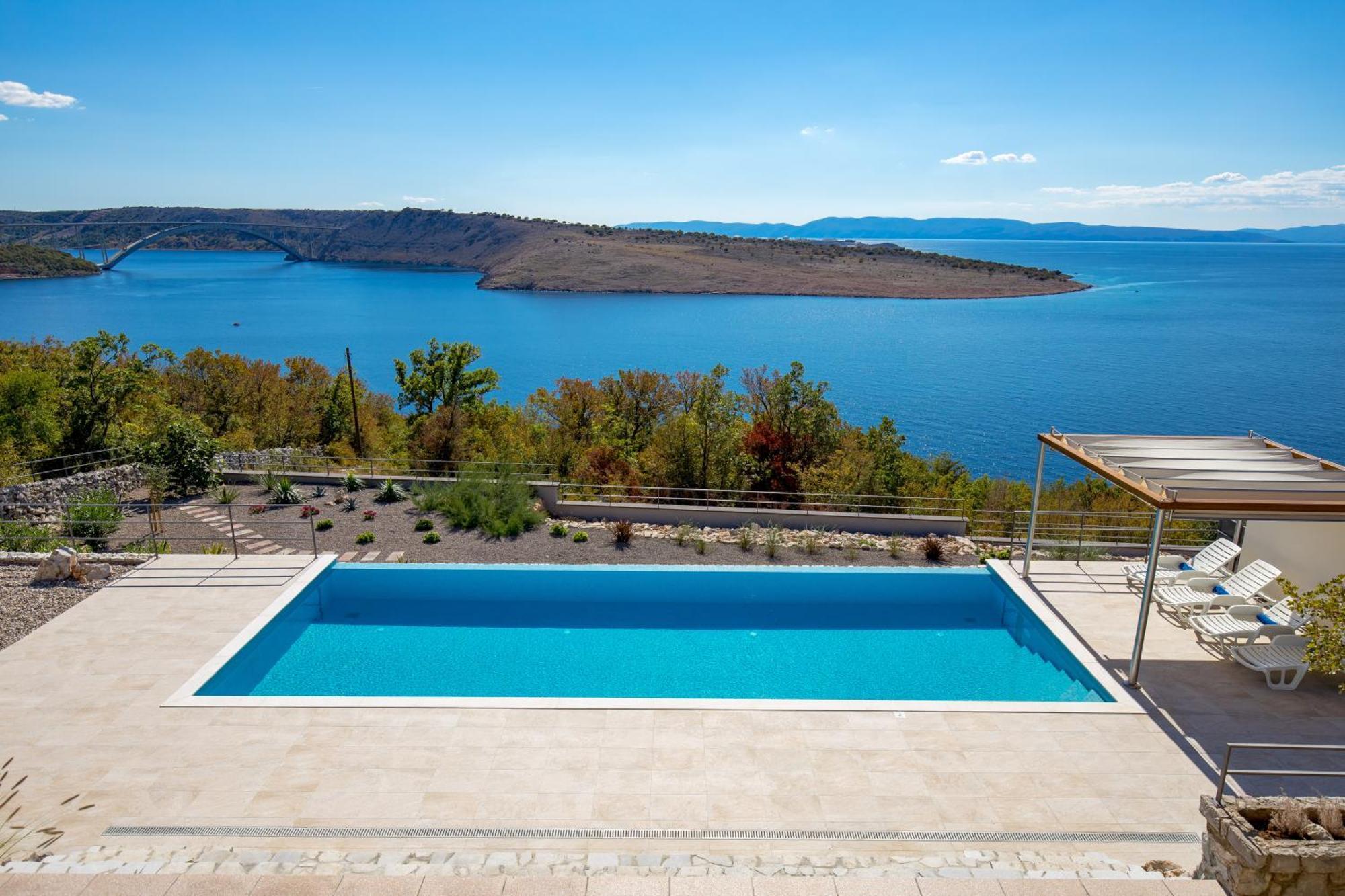 Luxury Villa Ostro With Pool & Krk Bridge View Kraljevica Exterior photo
