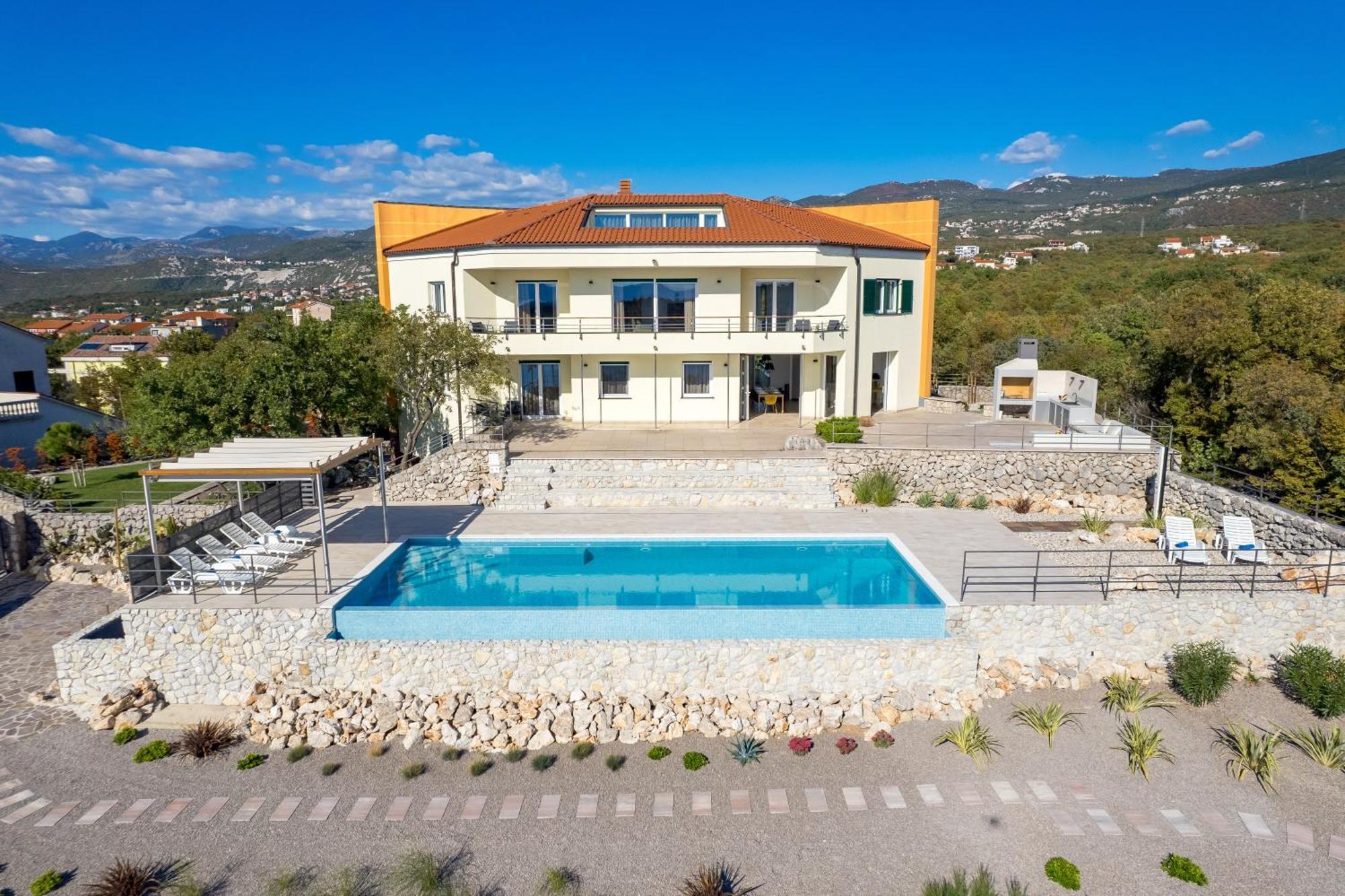 Luxury Villa Ostro With Pool & Krk Bridge View Kraljevica Exterior photo