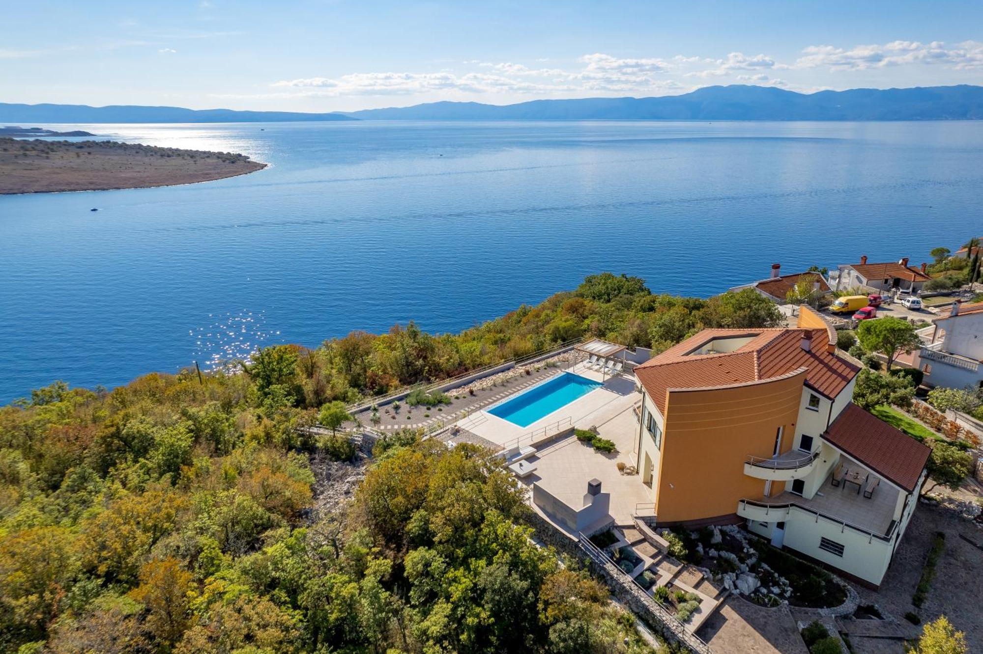 Luxury Villa Ostro With Pool & Krk Bridge View Kraljevica Exterior photo
